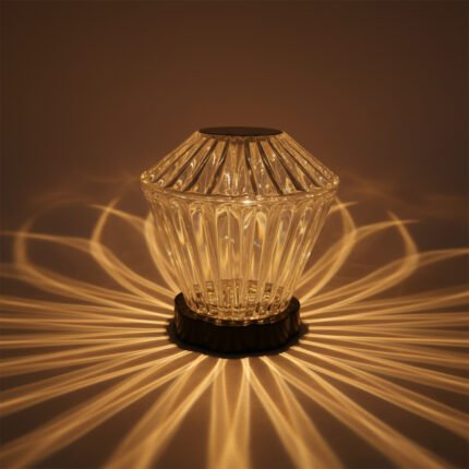Diamond Shape Table Lamp , Rechargeable